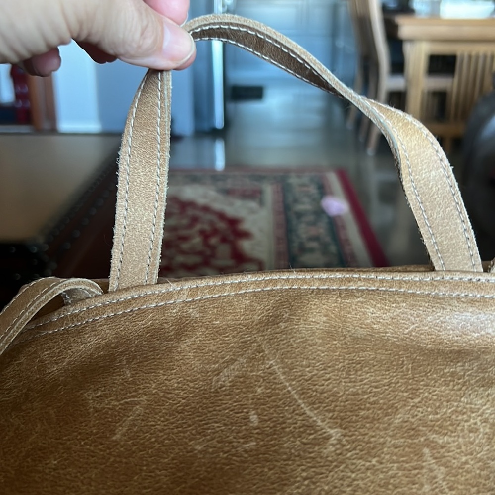 Leather backpack